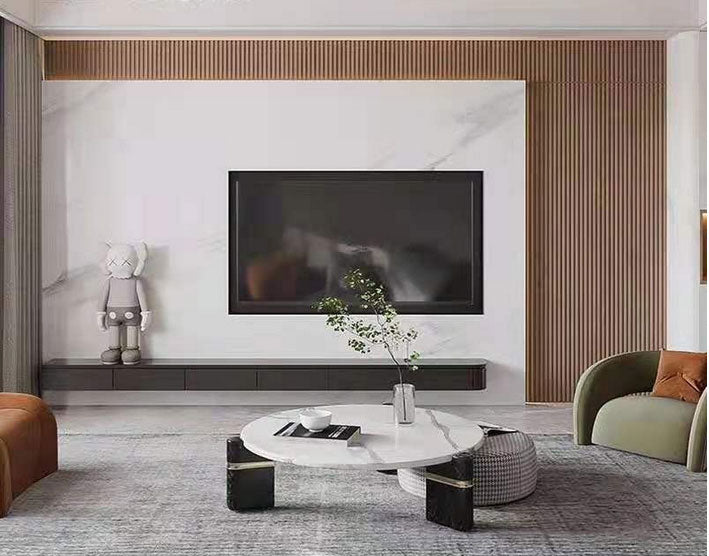 Slat wall panels for living rooms