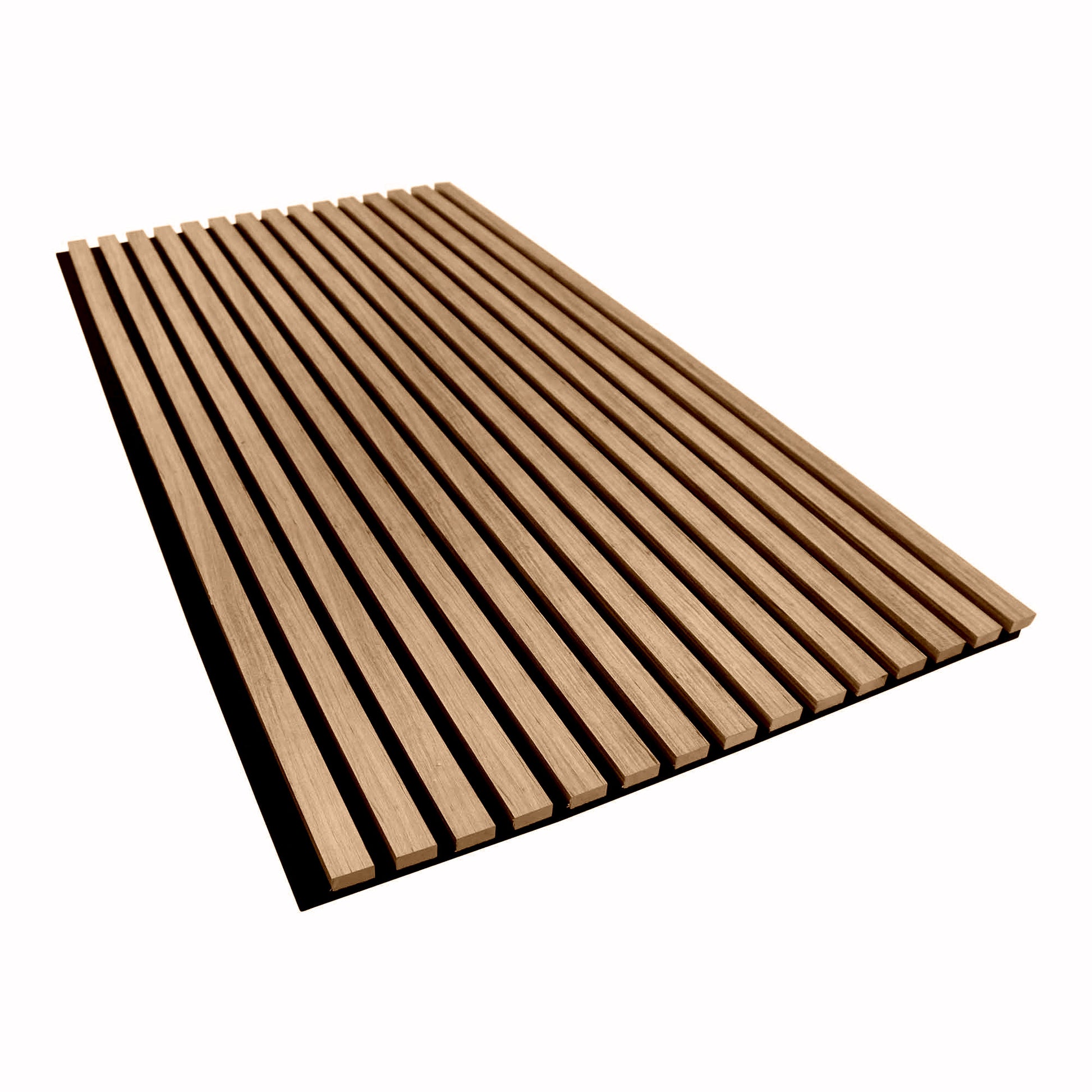 Light Walnut Acoustic Slat Wood Paneling for Soundproofing Walls - Wid –