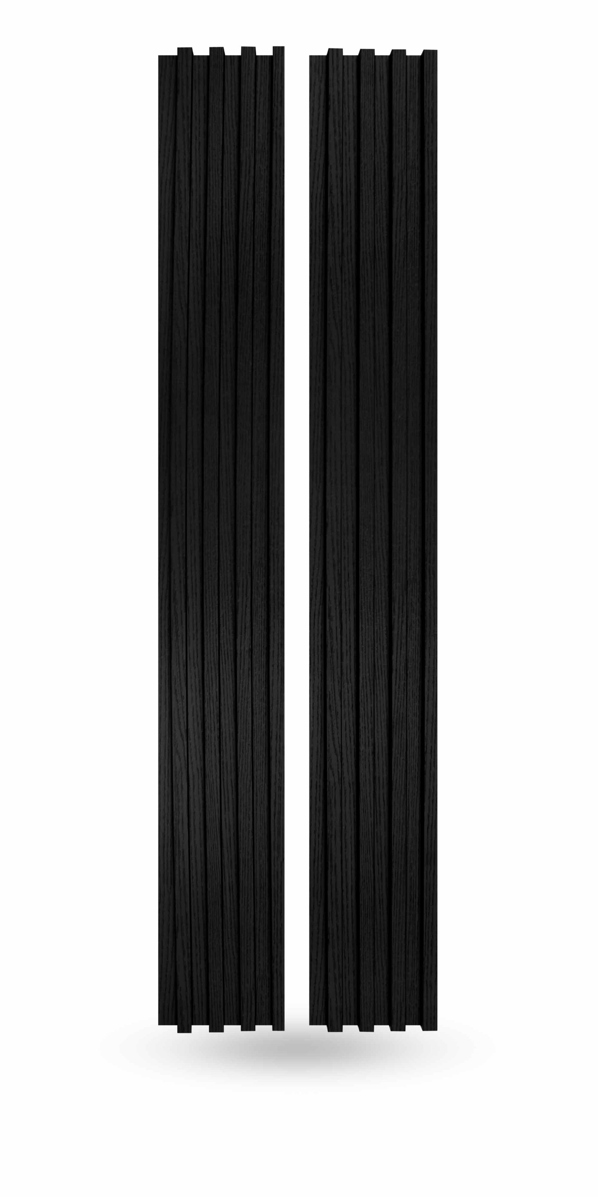 Ultra Black Wood Slat Panels for Walls