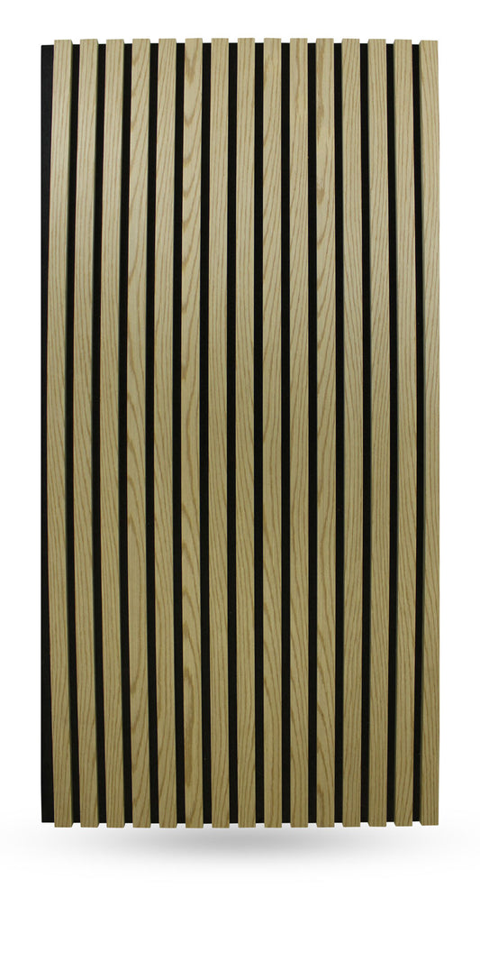 White Oak Acoustic Wall Panels Real Wood Veneer Three-Sided Slats