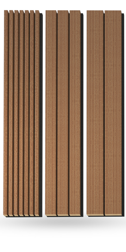Combo-Slat Alternating Widths Acoustic Wood Wall Panels - Maple
