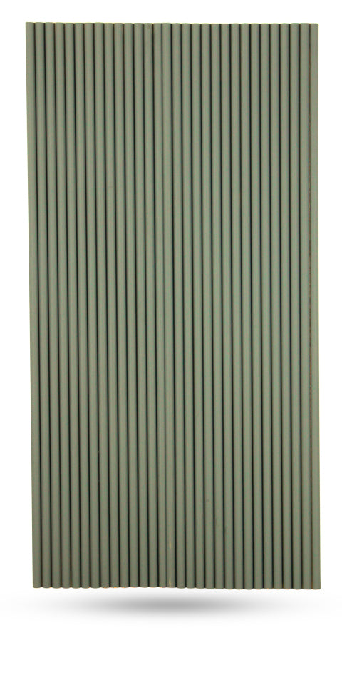 Flexible Tambour Wood Panels For Interior Walls Decorative Fluted Siding Cladding - Olive Green