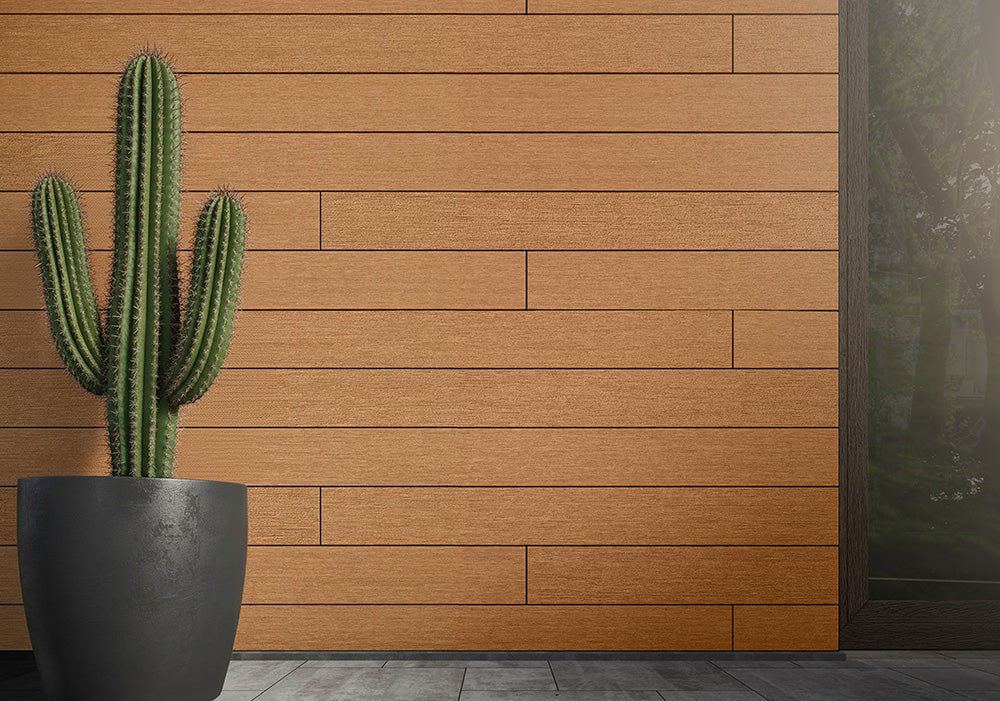 All-Weather Composite Siding System Shiplap Board - Peruvian Teak