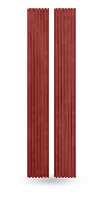 Satin Red Slat Wood Panels for Walls - Sleek (106