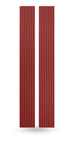 Satin Red Slat Wood Panels for Walls - Sleek (106