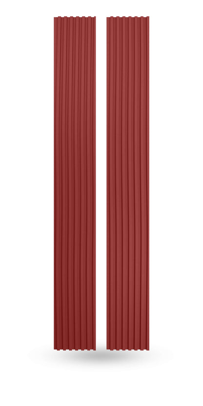 Satin Red Slat Wood Panels for Walls