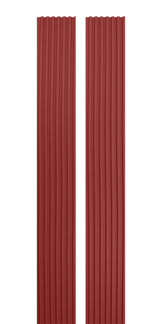 Satin Red Slat Wood Panels for Walls - Sleek (106