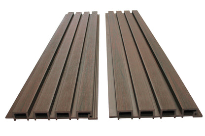 Dark Brown Exterior Slat Wall Paneling for Outdoors