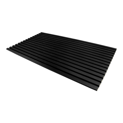 Black Acoustic Slat Wood Paneling