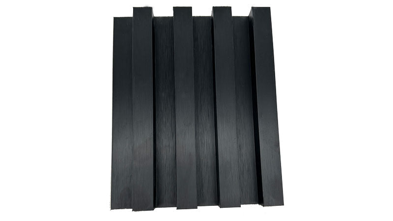 Ultra Black WPC Fluted Slat Wall Panels
