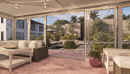 Cielos™ Louvered Roof Glass Pergola Outdoor Metal Gazebo Cabana Structure – White 13' × 10' ft