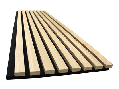 White Oak Acoustic Slat Wood Paneling, Siding for Walls and Ceilings