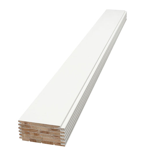 Extra Wide White Wood Shiplap Siding Boards for Interior, Exterior Walls