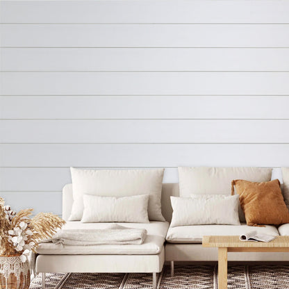 Extra Wide White Wood Shiplap Siding Boards for Interior, Exterior Walls