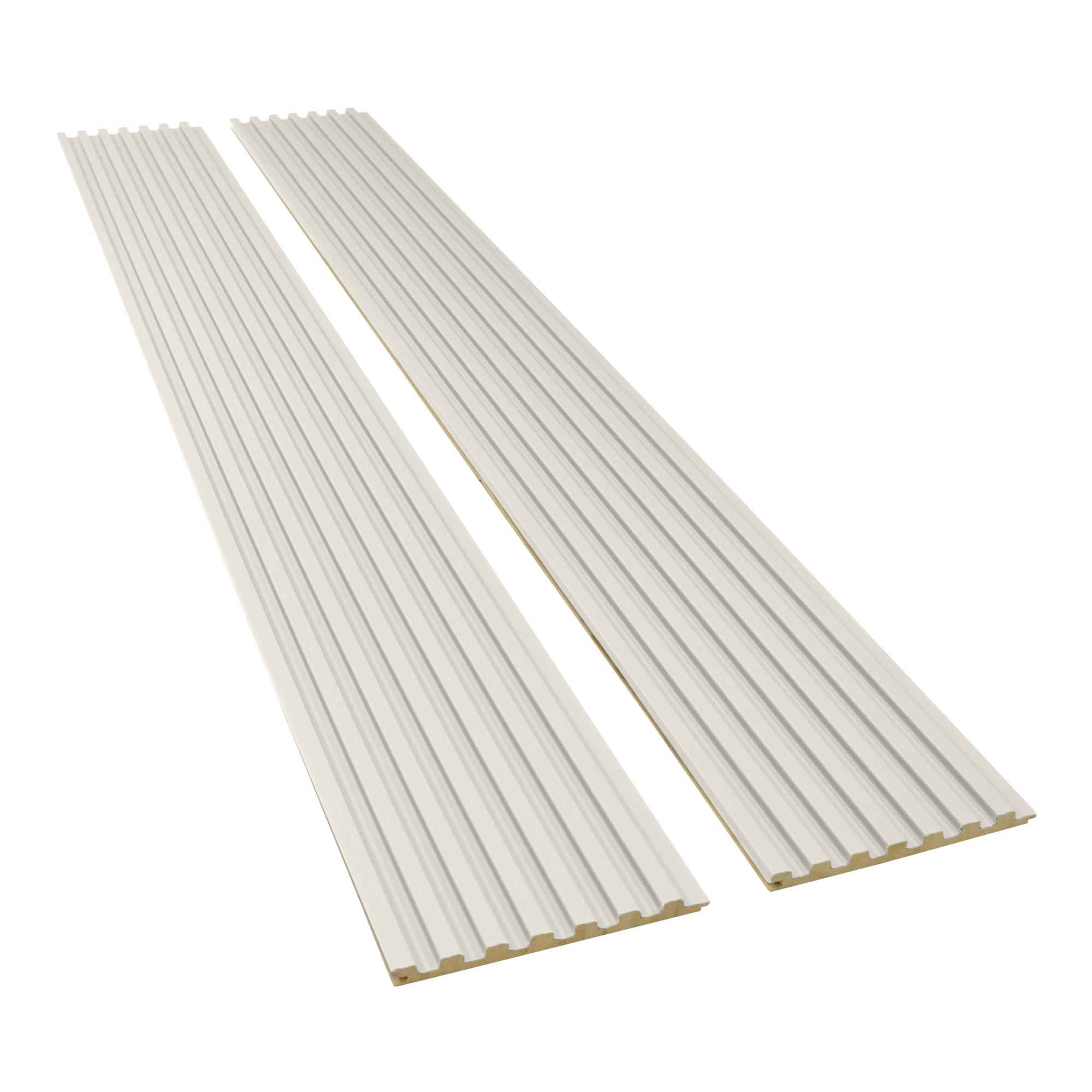 Pure-White Slat Wood Panels for Walls - Sleek (106