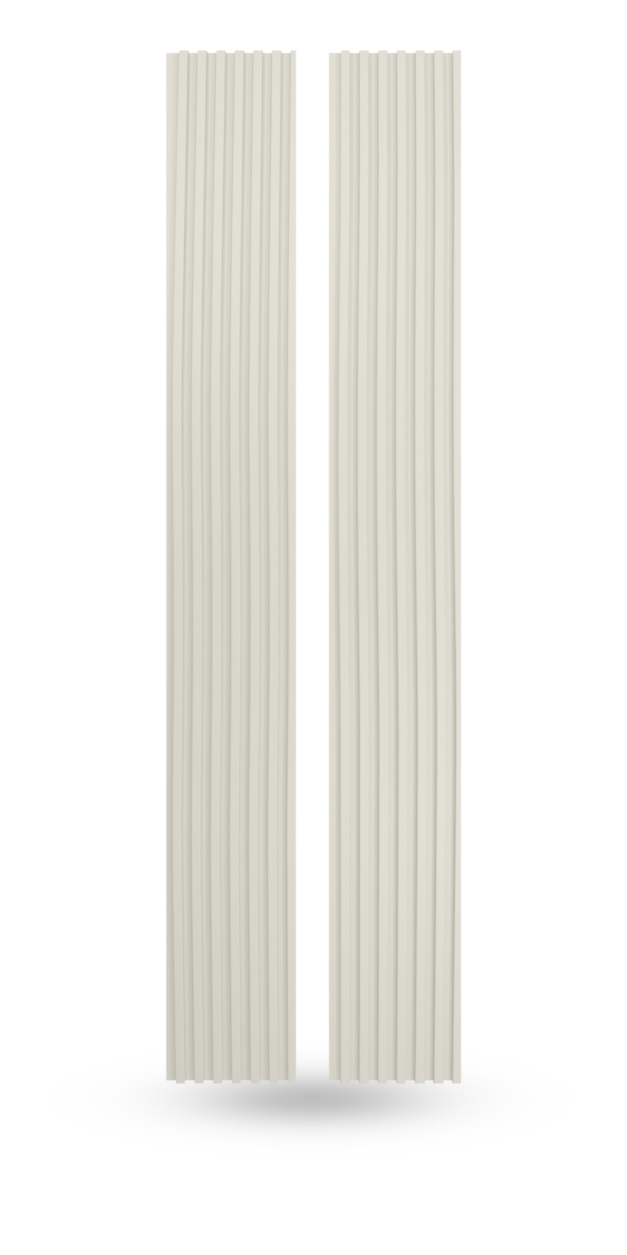 Pure-White Slat Wood Panels for Walls - Sleek (106