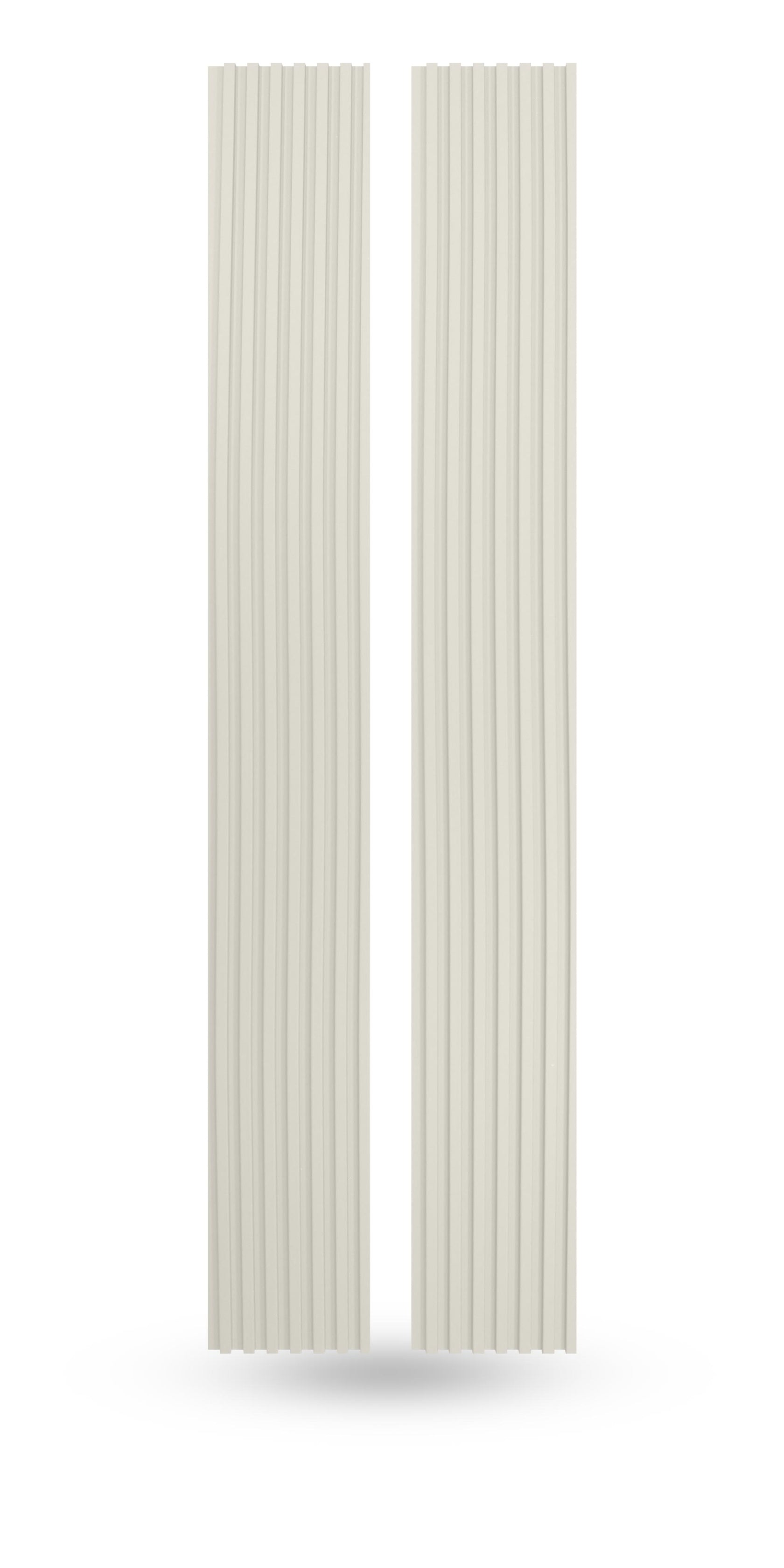 Pure-White Slat Wood Panels for Walls - Sleek (106